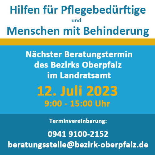 Beratungstermin Bezirk Oberpfalz Juli 2023