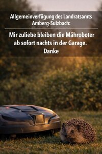 Allgemeinverf&uuml;gung M&auml;hroboter 2026
