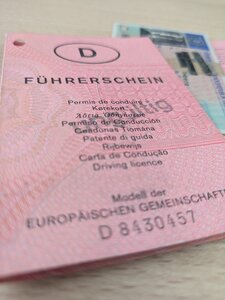 F&uuml;hrerschein_Rosa und Kartenformat