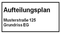 Abgeschlossenheitsbescheinigung | Aufteilungsplan - Muster