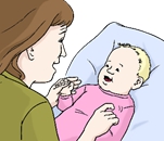 Leichte Sprache - Frau und Baby
